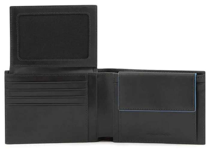 Кошелек мужской Piquadro Blue Square Revamp, кожа натуральная, черный  [pu1392b2vr/n]